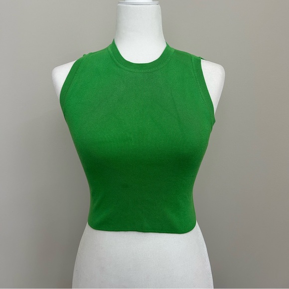 Worn Once Zara green cropped tank top - Picture 1 of 2